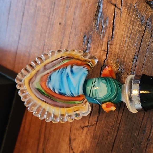🚦3for$15🚦Glass Peacock Wine Stopper - Picture 5 of 10